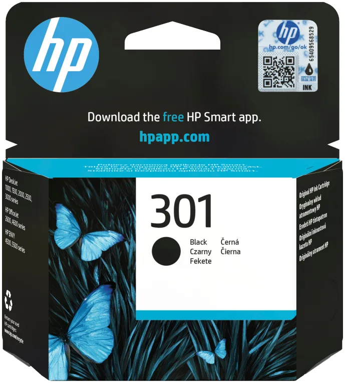 HP Cartucho de tinta original 301 negro