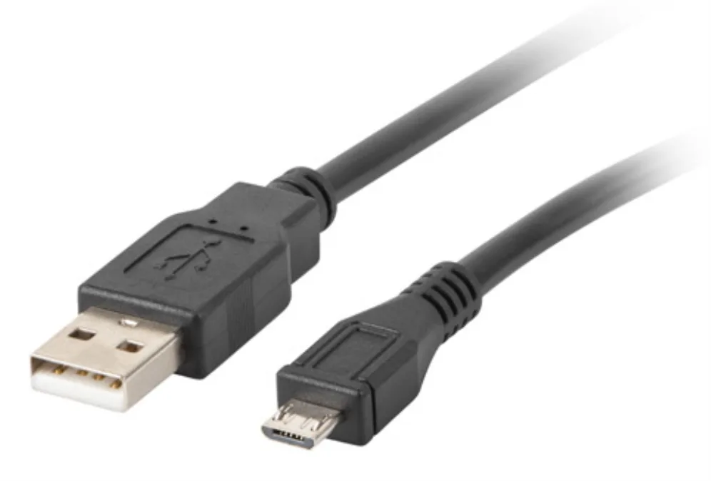 Cable usb lanberg 2.0 macho - micro usb macho 1m negro