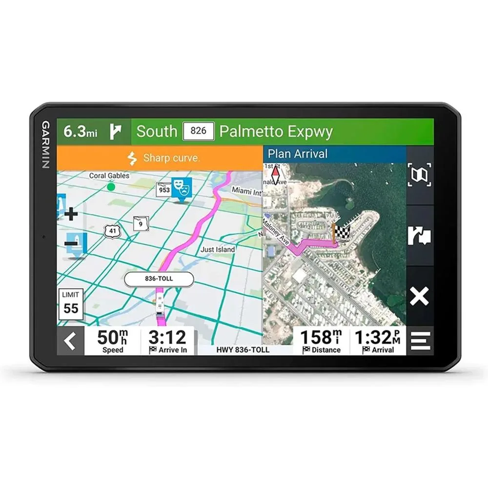 Garmin camper 895 - eu - navegador gps para caravana con pantalla brillante de 8'' - información de tráfico en tiempo real - voz y asistencia al conductor - color negro