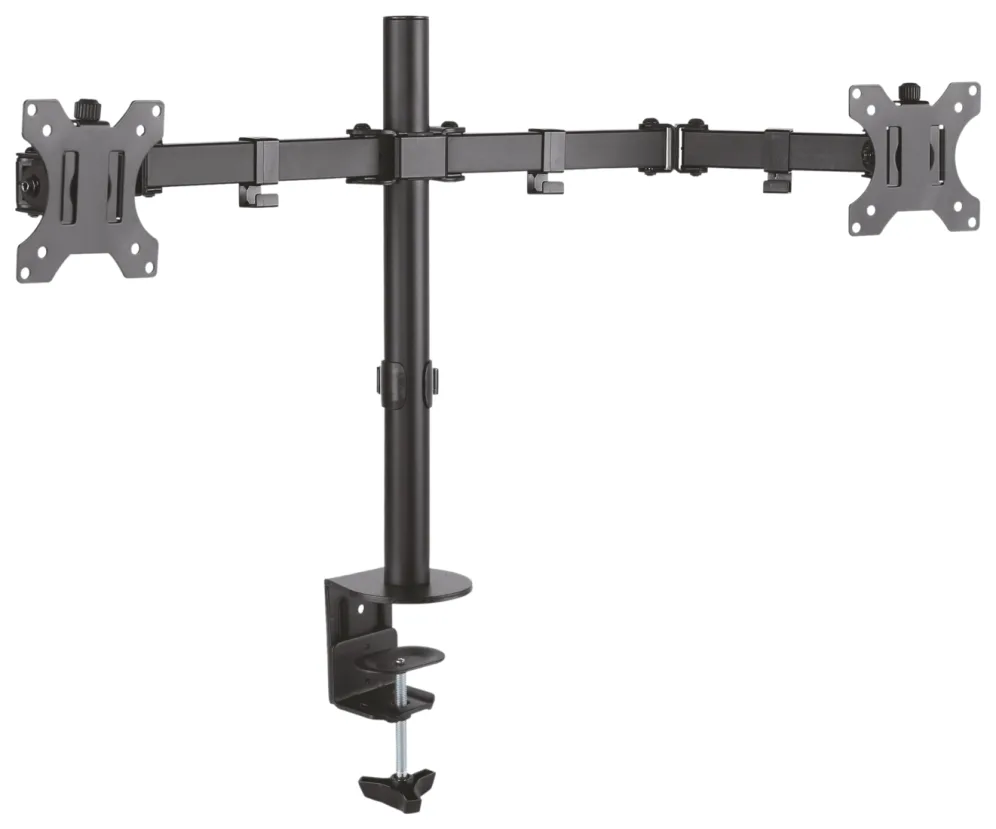 Soporte de Mesa para 2 Monitores Aisens DT32TSR-041/ Giratorio/ Inclinable/ hasta 8kg