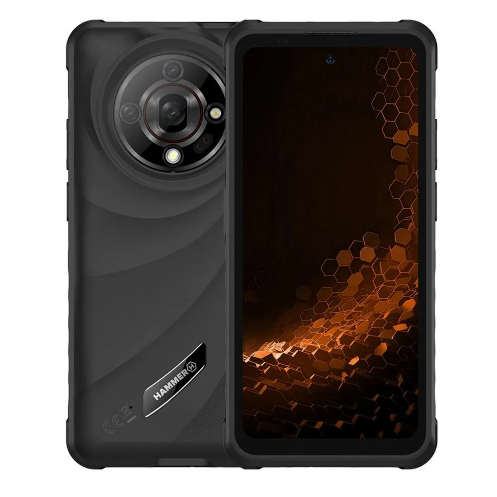 Movil rugerizado hammer iron 6 6 - 128gb negro