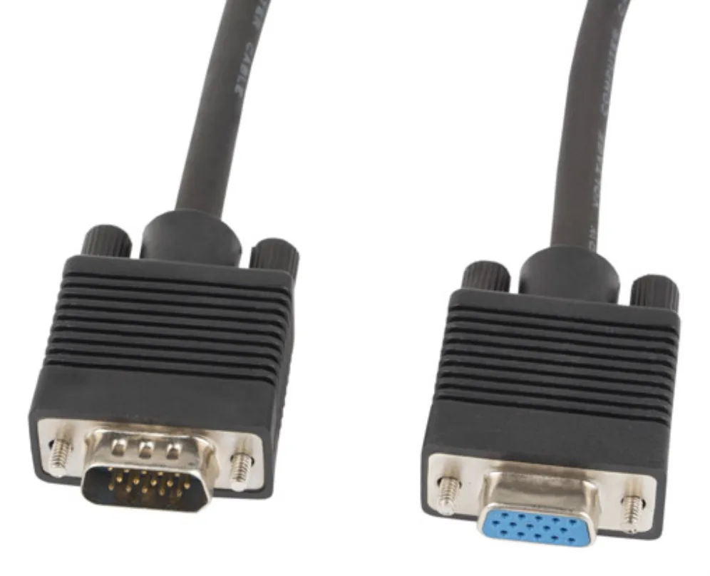Cable lanberg vga macho hembra ferrita negro 1.8 m