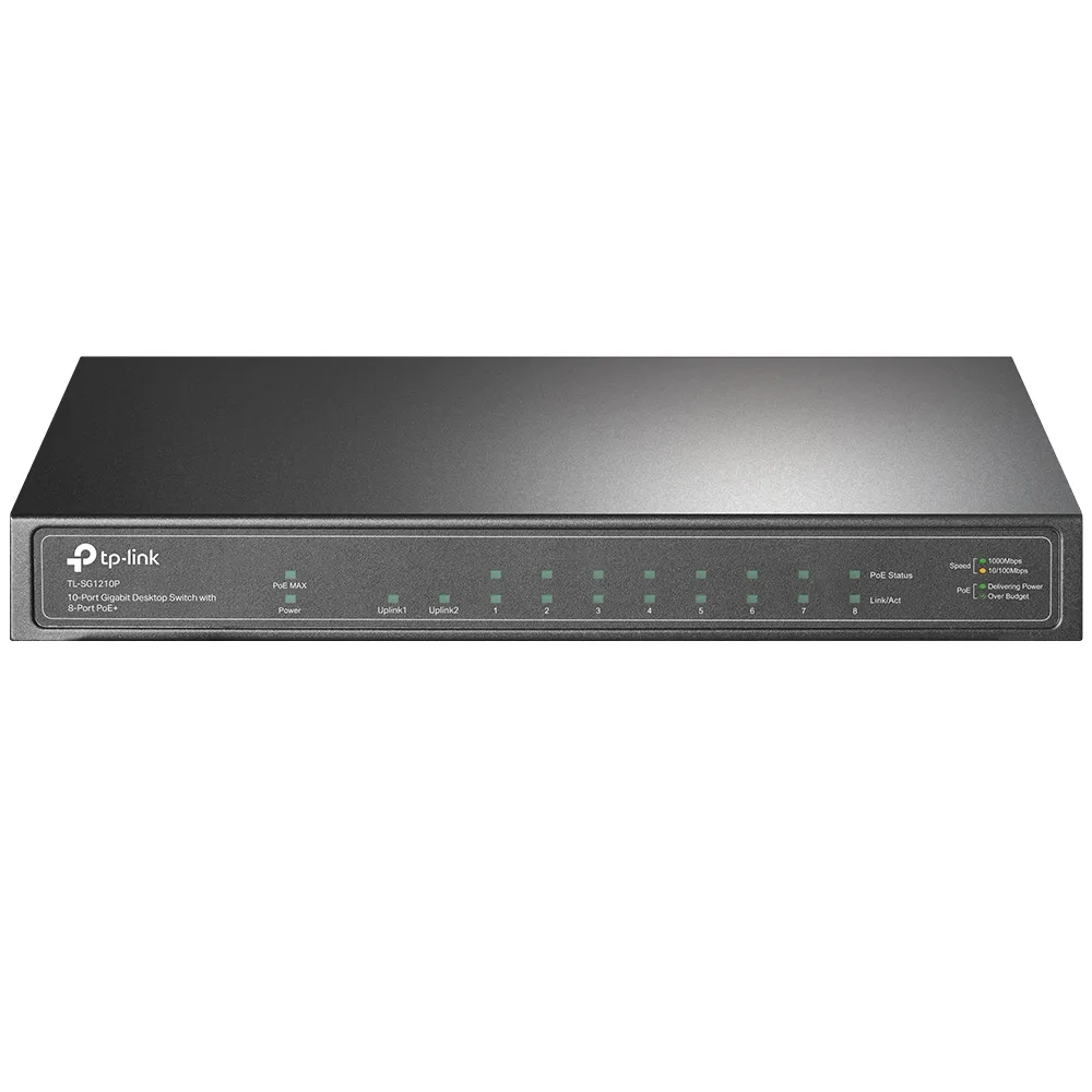 Switch 10 puertos tp - link tl - sg1210p 10 - 100 - 1000 8 puertos poe+ 1 puerto sfp