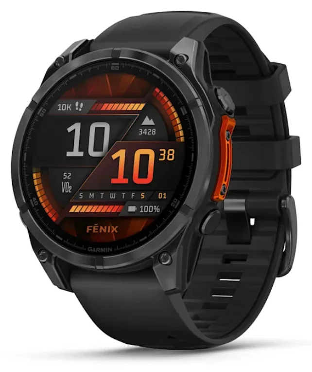 Garmin Fenix 8 3,56 cm (1.4") AMOLED 47 mm Digital 454 x 454 Pixeles Pantalla táctil Negro Wifi GPS (satélite)