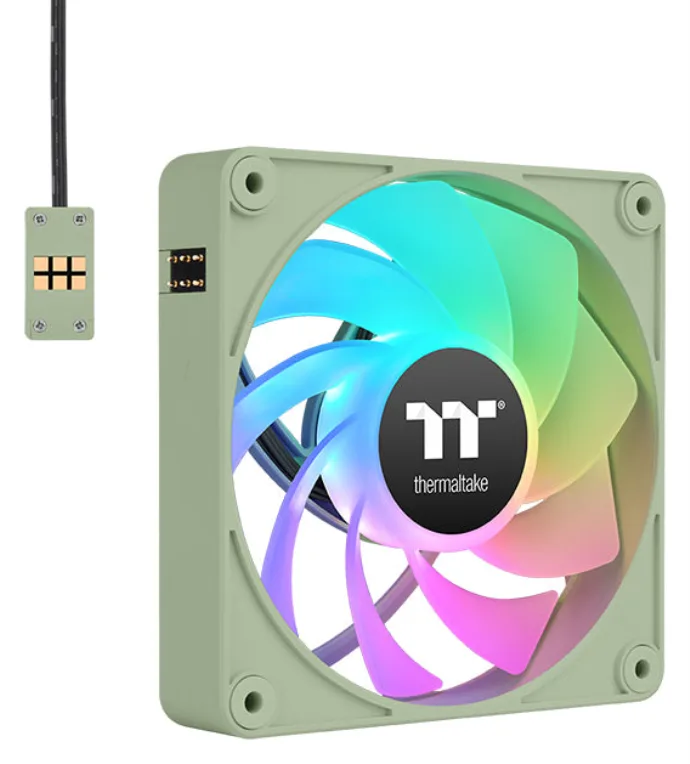 Ventilador caja inv magnetico thermaltake ct120 ex argb 3x 120mm verde matcha