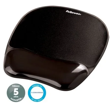 Alfombrilla con reposamuñecas fellowes memory foam negro