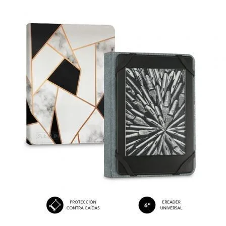 Funda subblim clever ebook case 6 pulgadas marmol negro