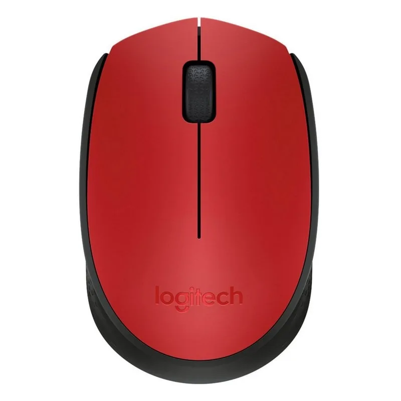 Logitech M171 Ratón Inalámbrico 1000 dpi Neg-Rojo