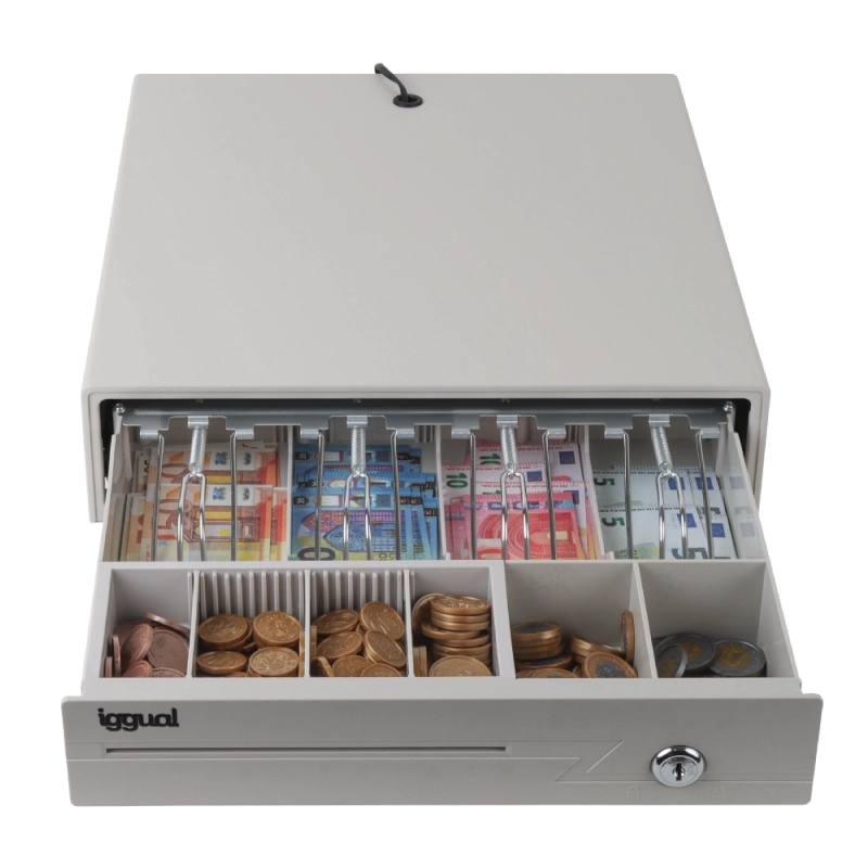 iggual Cajón portamonedas IRON-10W 38cm 4+6 blanco