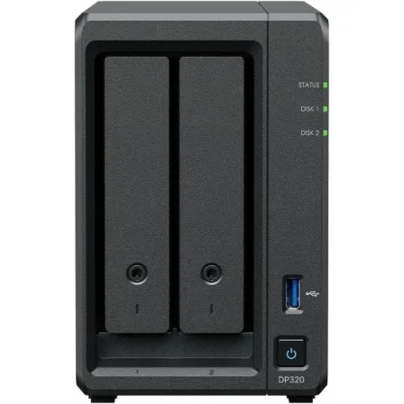 NAS Synology ActiveProtect DP320/ 2 Bahías 3.5"- 2.5"/ 8GB DDR4/ 16TB/ Formato Torre