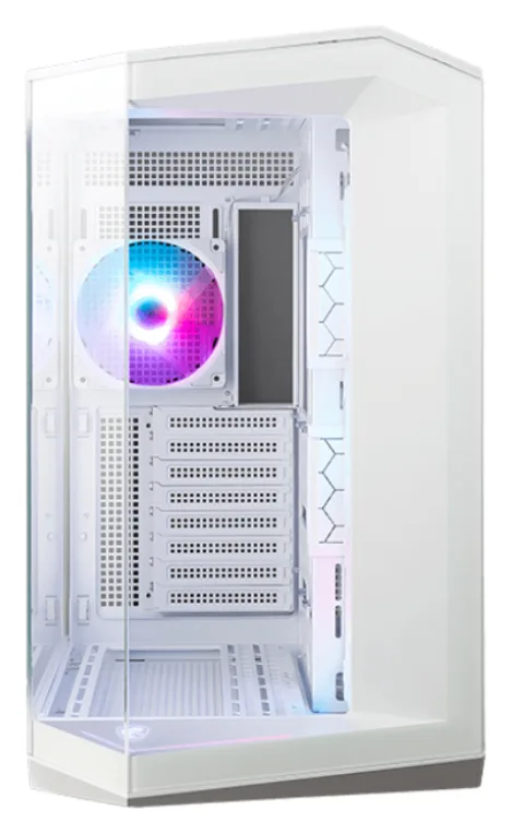 Caja ordenador gaming msi mag pano 100r pz atx rgb cristal templado blanco