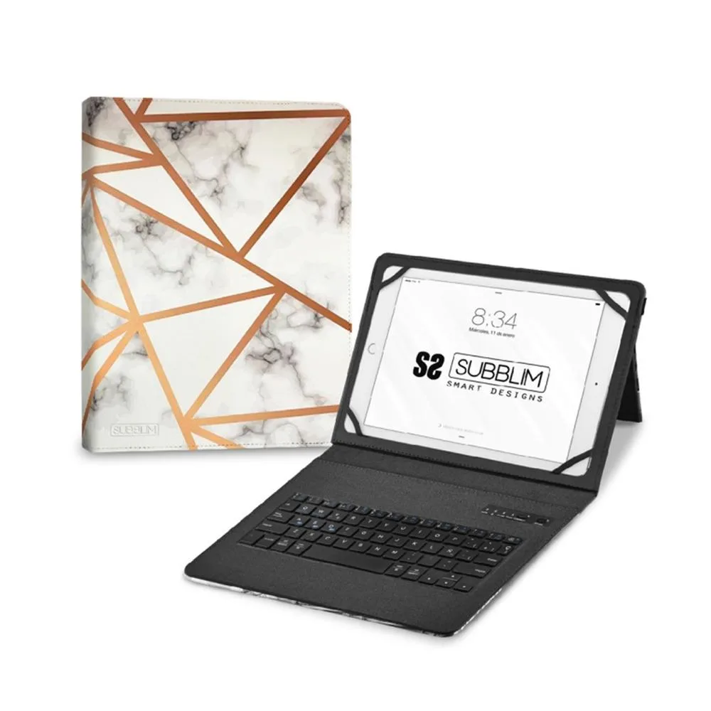 Funda subblim subkt5 - bttw10 para tablet 11 pulgadas trendy marmol blanco