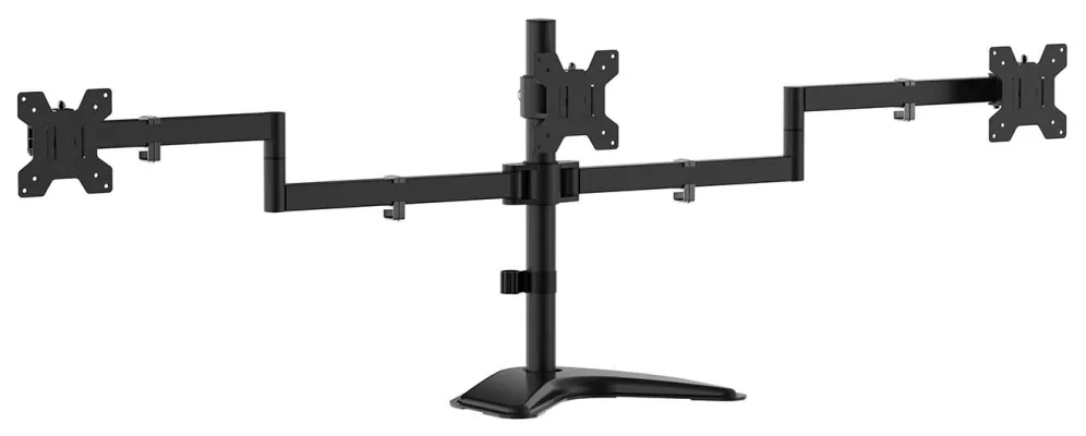 Soporte de Sobremesa para 3 Monitores Aisens DT27TSR-287/ Giratorio/ Inclinable/ hasta 10kg