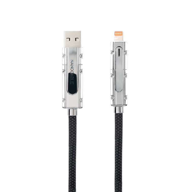 Nanocable Cable USB-C+USB-A-M LIGHTNING+USB-C-M 2M