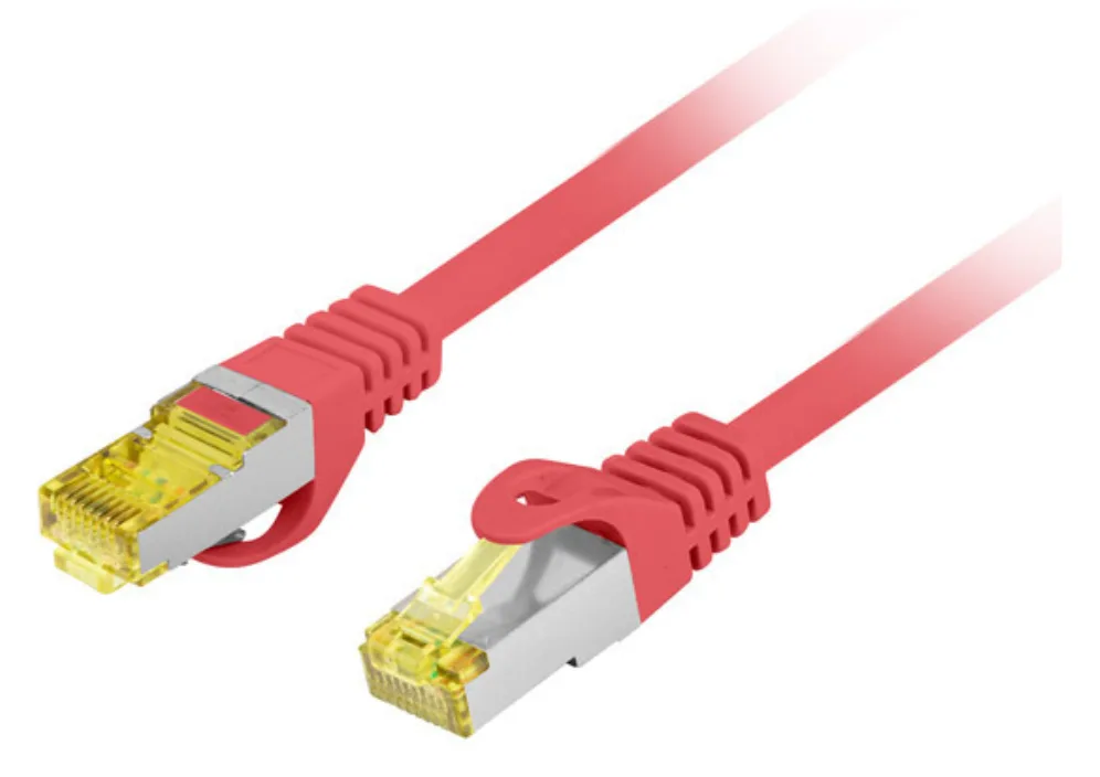 Lanberg PCF6A-10CU-0025-R cable de red Rojo 0,25 m Cat6a S/FTP (S-STP)