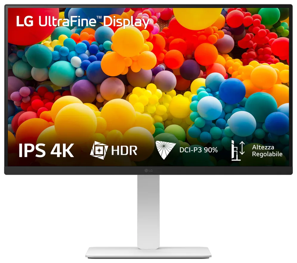 Monitor Profesional LG UltraFine 27US550-W 27"/ 4K/ Regulable en altura/ Blanco