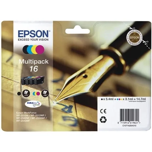 Multipack tinta epson c13t16264012 wf - 2010 - 2510 - 2520 - 2530 - 2540 - pluma
