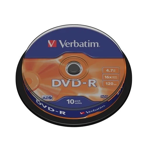 DVD-R Verbatim Advanced AZO 16X/ Tarrina-10uds
