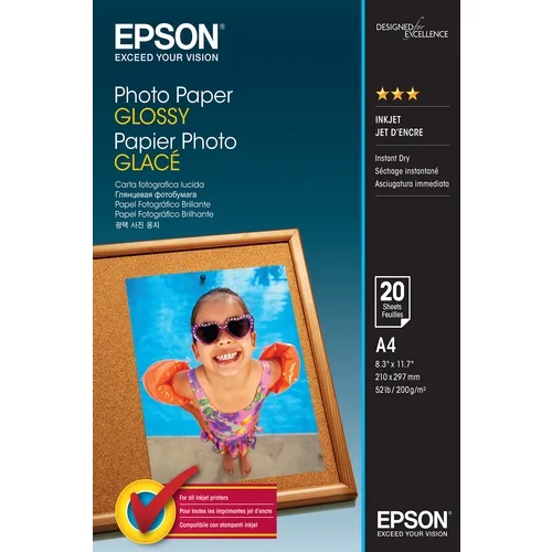 Papel foto epson s042539 glossy a4 20 hojas 200 gramos