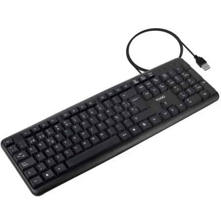 Tooq Teclado USB estándar 104 teclas Negro