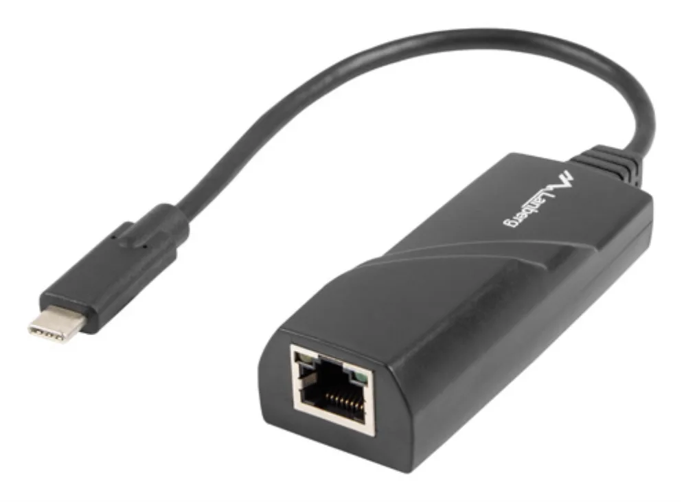 Adaptador lanberg usb tipo c 3.1 macho - ethernet rj45 hembra - 0.15m