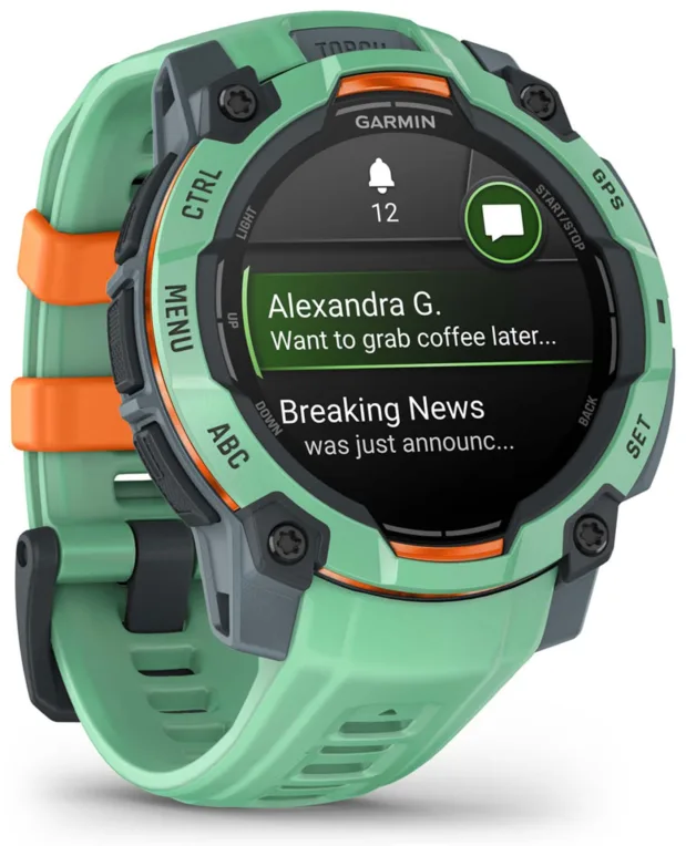 Garmin Instinct 3 AMOLED 3,05 cm (1.2") 45 mm Digital 390 x 390 Pixeles Pantalla táctil Verde GPS (satélite)