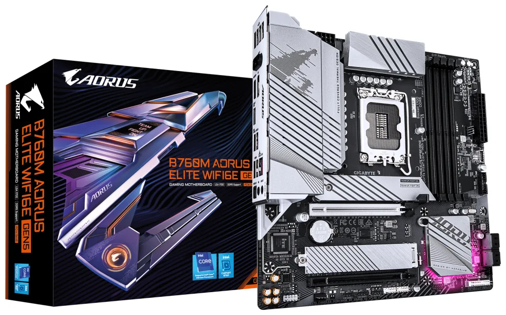 Placa base gigabyte b760m aorus elite wifi6e gen5 matx - 4x ddr5