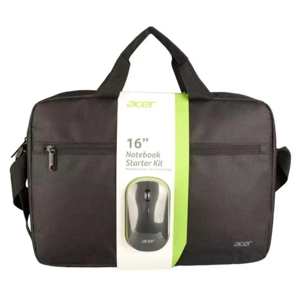 Maletin acer para portatil 16 pulgadas negro + raton