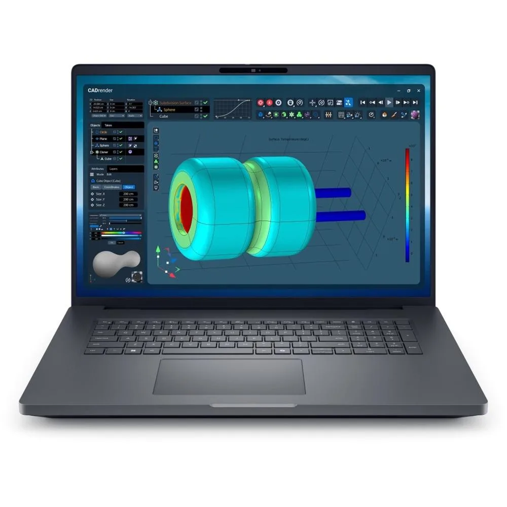 Portatil dell pro max 18 plus mb18250 u7 - 265hx - 32gb - ssd 1tb - rtx pro 2000 8gb - 18 pulgadas qhd+ - w11p