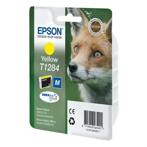 Cartucho tinta epson t1284 amarillo 3.5ml s22 - sx125 - sx420w - sx425w - bx305f - bx305fw - zorro