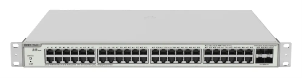 Ruijie Networks RG-NBS3200-48GT4XS-P-V2 switch Gestionado L2 Gigabit Ethernet (10/100/1000) Energía sobre Ethernet (PoE) Gris
