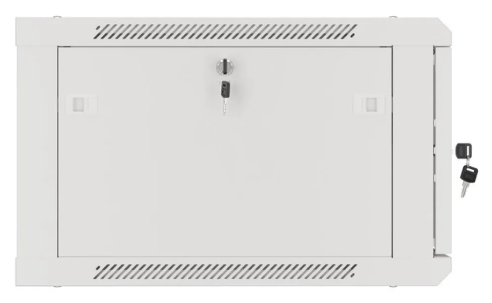 Armario lanberg mural rack 19 pulgadas 6u - 600x600 flat pack puerta cristal gris