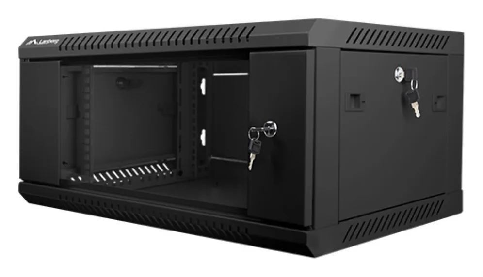 Armario rack lanberg 4u 600x450x279 auto ensamblado 19 pulgadas hasta 60 kg negro