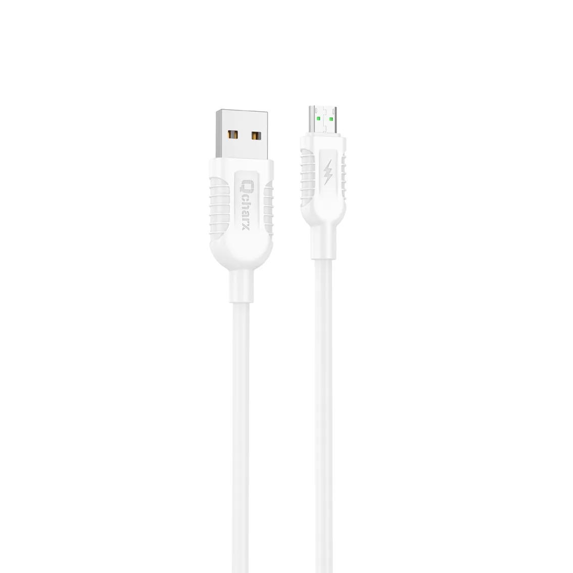 Cable qcharx athens usb a micro 3a - 1 m - pvc blanco