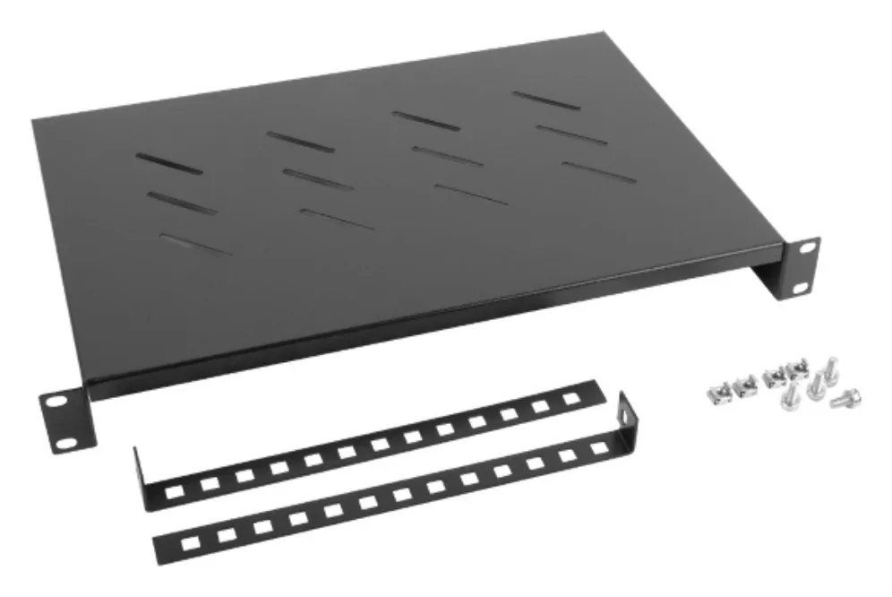 Bandeja fija lanberg 1u 483x300 mm hasta 25kg rack de 19 negro