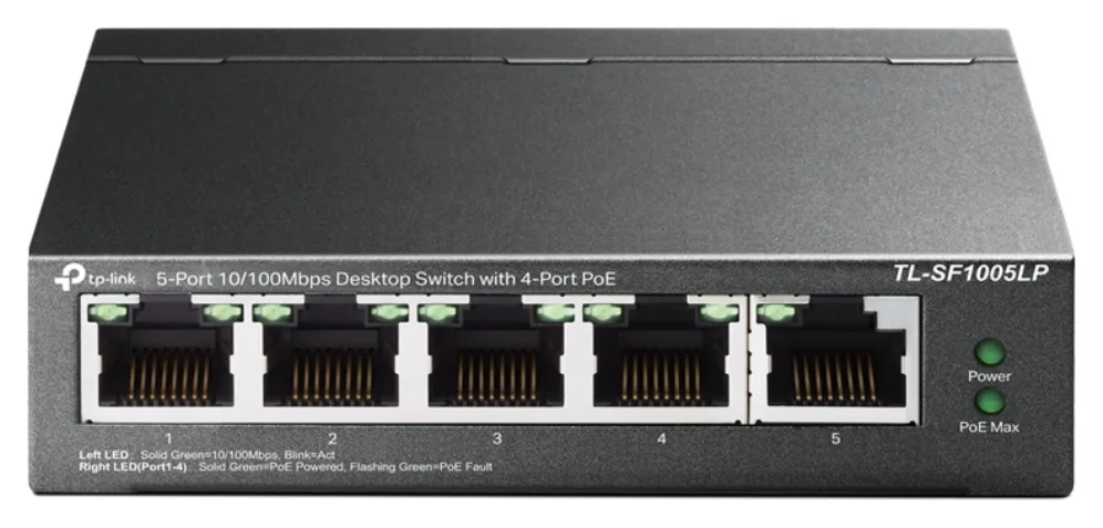 Switch 5 puertos tp - link tl - sf1005lp 10 - 100 4 puertos poe