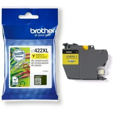 Cartucho tinta brother lc422xly amarillo 1500 paginas