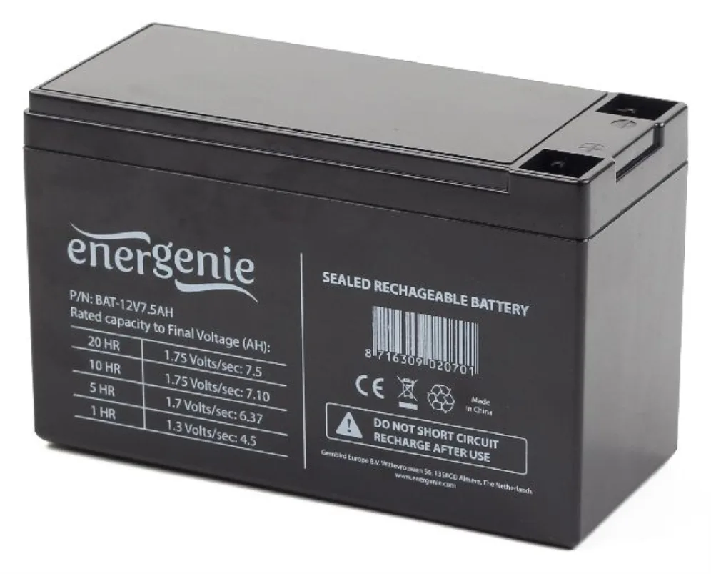 Gembird BAT-12V7.5AH batería para sistema ups 12 V