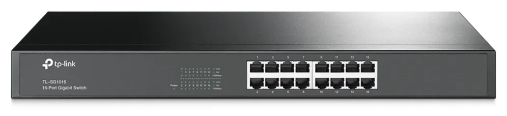 Switch 16 puertos 10 - 100 - 1000 rack 19 pulgadas tp - link