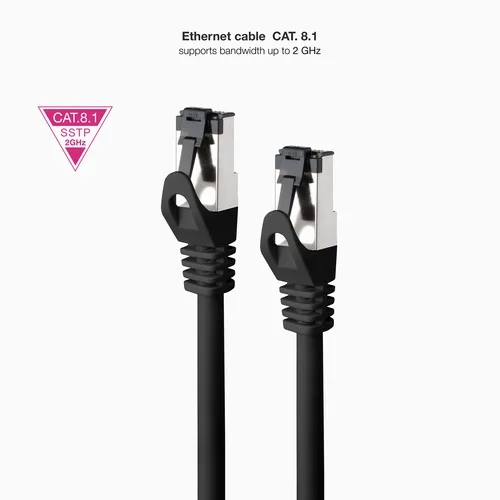 Cable de Red RJ45 SSTP Nanocable 10.20.2007-BK Cat.8.1/ 7m/ Negro