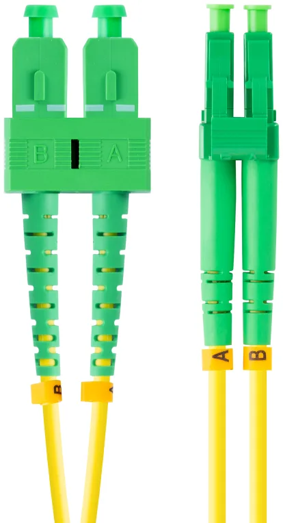 Latiguillo fibra optica sc - apc a lc - apc lanberg 2m mono duplex g657a1 lszh amarillo