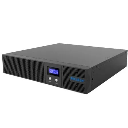 Sai ups phasak 2160va rack interactivo - 4 schuko - reg. autom. de tension - lcd ph 7521 2.16kva