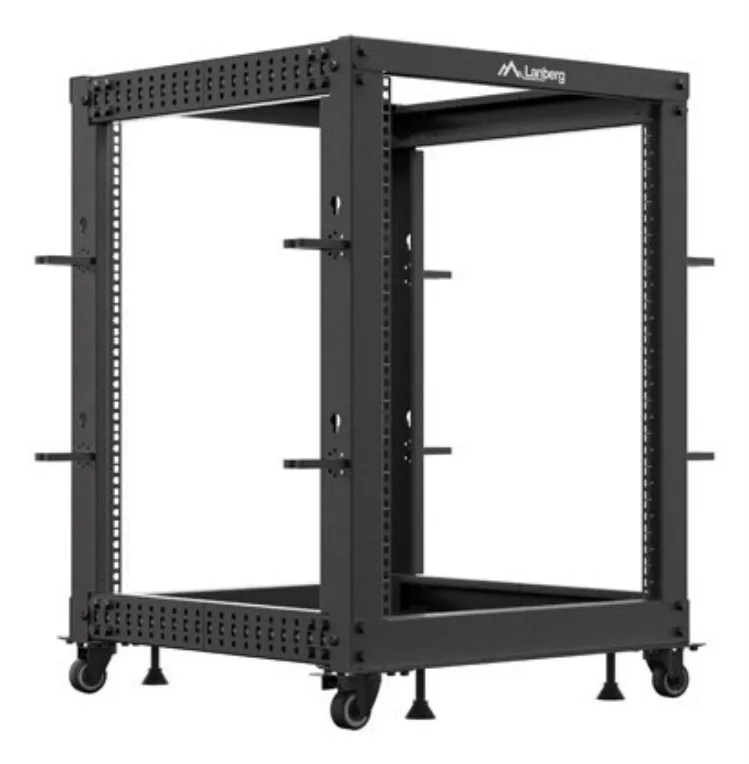 Armario lanberg abierto rack 19 pulgadas 15u - 600x600 negro