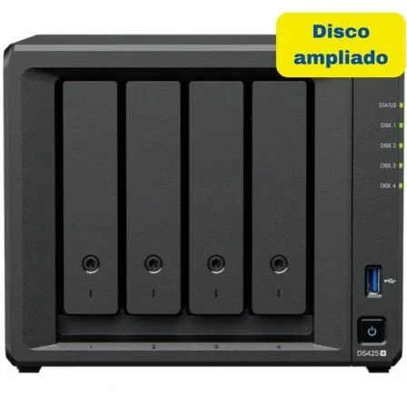 NAS Synology Diskstation DS425+/ 4 Bahías 3.5"- 2.5"/ 2GB DDR4/ 16TB/ Formato Torre