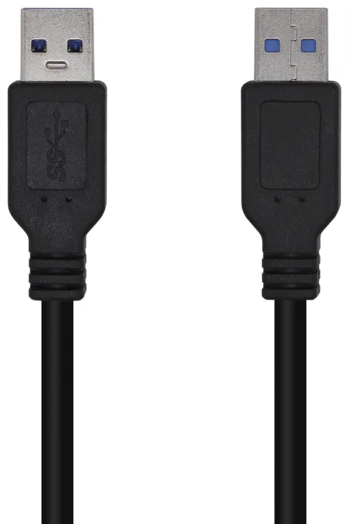 Cable USB 3.0 Aisens A105-0447/ USB Macho - USB Macho/ 5Gbps/ 2m/ Negro
