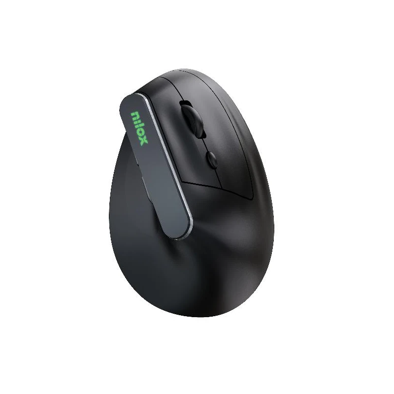 Nilox Ratón Wir Vertical Rec. Silen 1600 DPI Negro