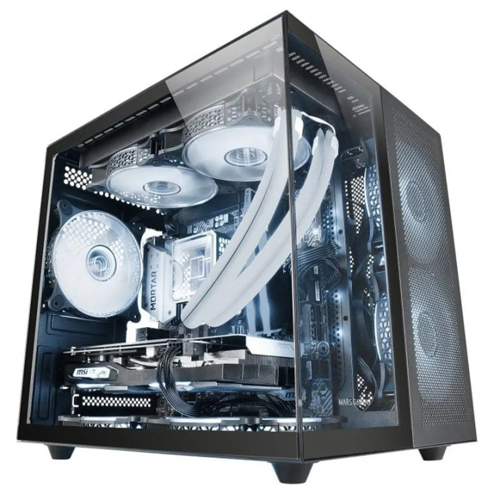 Caja ordenador mars gaming mcnovam matx cristal templado negra
