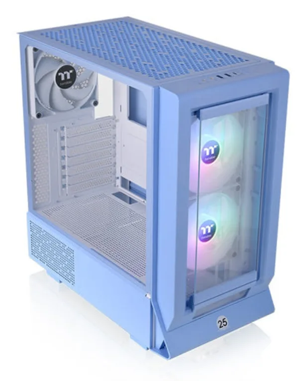 Caja ordenador gaming thermaltake ceres 350 mx atx argb cristal templado azul