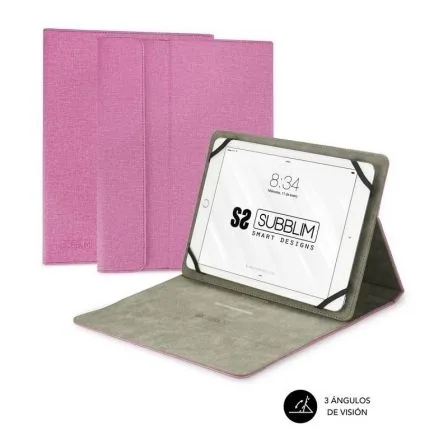Funda subblim clever stand case para tablet 10.1 pulgadas rosa
