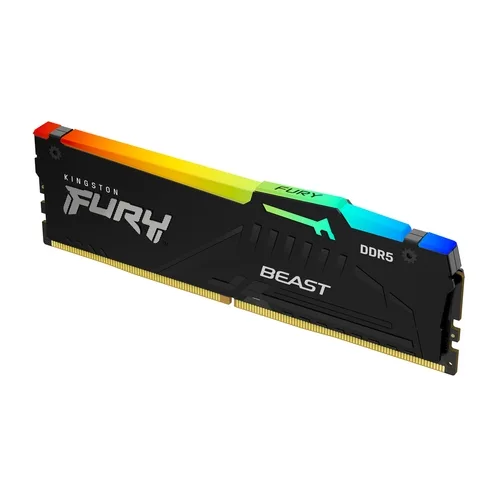 Memoria RAM Kingston FURY Beast RGB 8GB/ DDR5/ 5600MHz/ 1.25V/ CL40/ DIMM